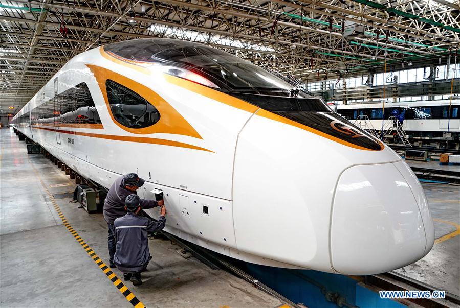 Construction de trains à grande vitesse dans le nord de la Chine