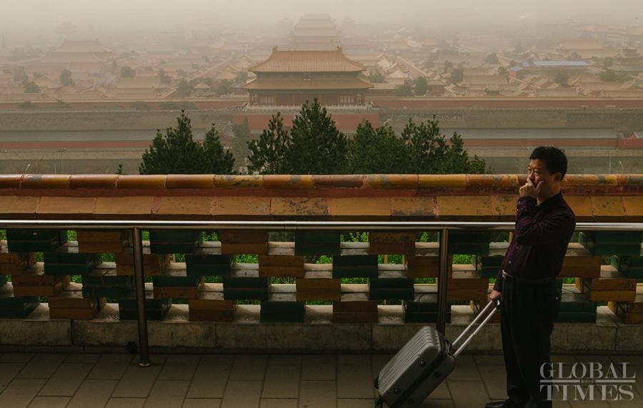 Alerte bleue à la poussière à Beijing