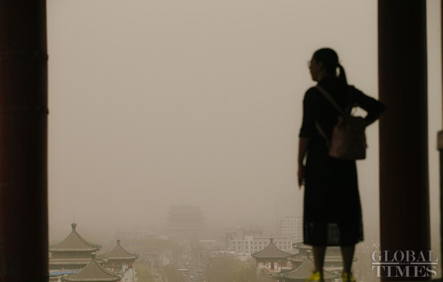 Alerte bleue à la poussière à Beijing