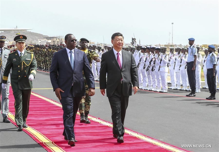 Arrivée du président chinois au Sénégal pour une visite d'Etat