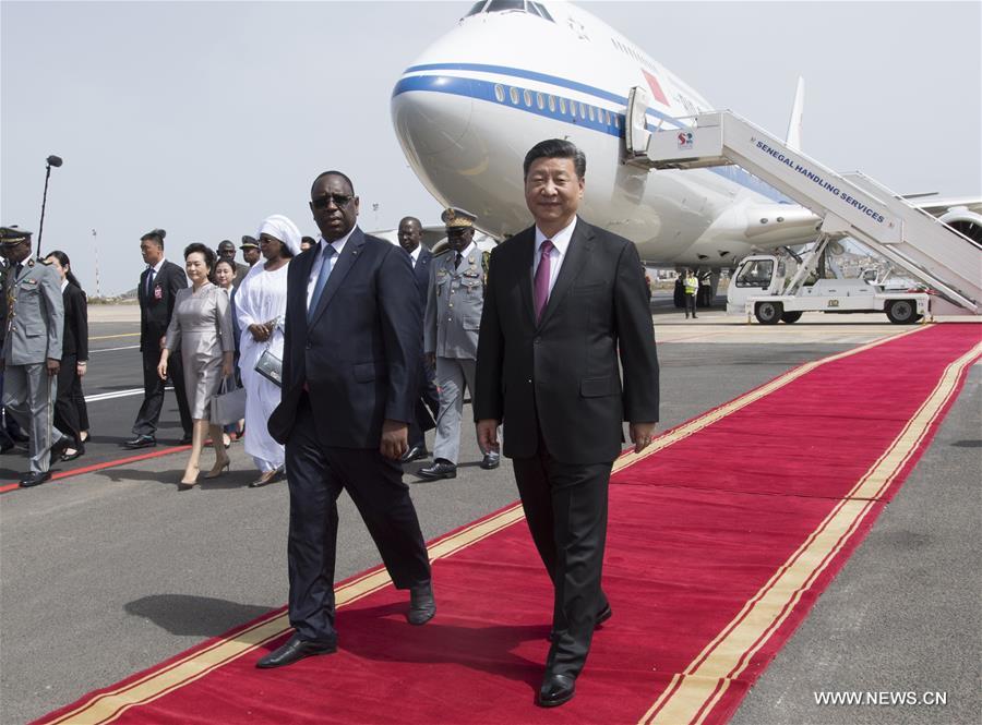 Arrivée du président chinois au Sénégal pour une visite d'Etat