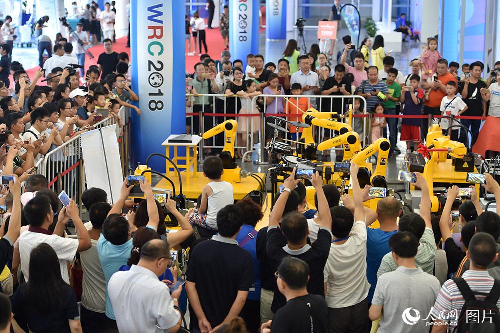 Ouverture du salon mondial du robot 2018 à Beijing