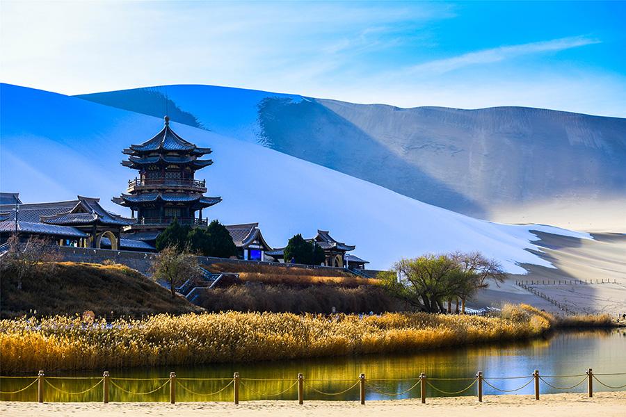 Premières chutes de neige de l'année à Dunhuang