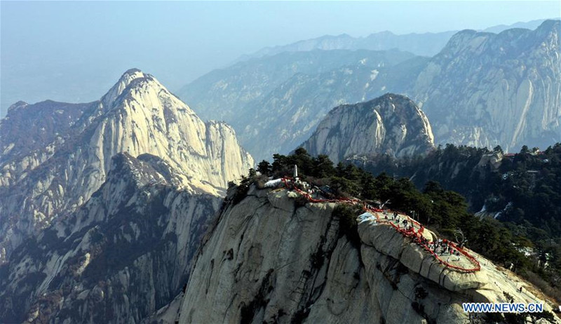 Chine: paysage du site touristique du mont Hua