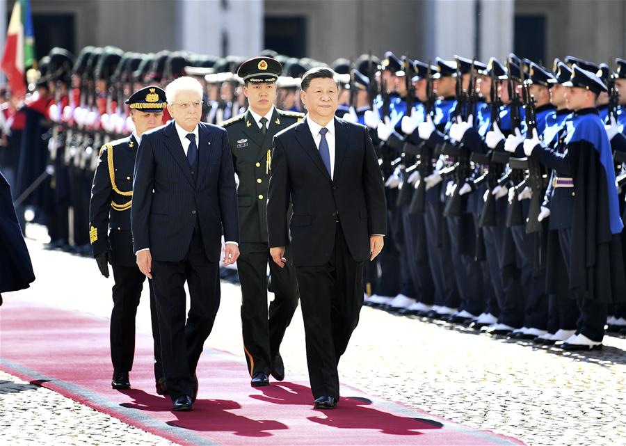 Les présidents chinois et italien conviennent de promouvoir un développement accru des relations bilatérales