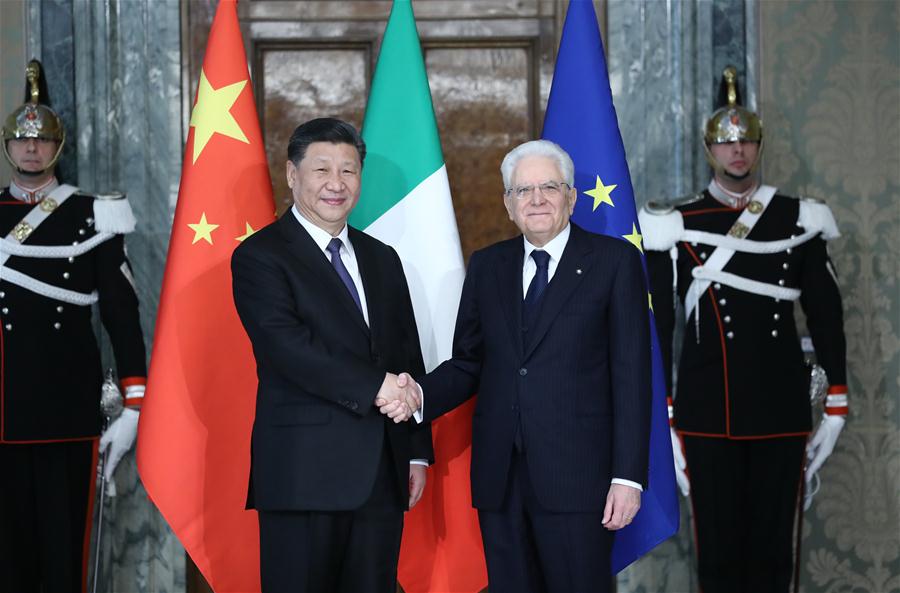 Les présidents chinois et italien conviennent de promouvoir un développement accru des relations bilatérales