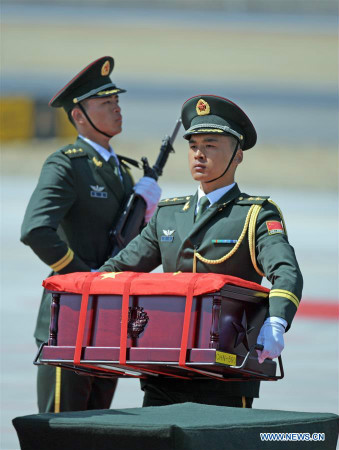 Les dépouilles de 10 soldats chinois morts durant la Guerre de Corée ont été rapatriées