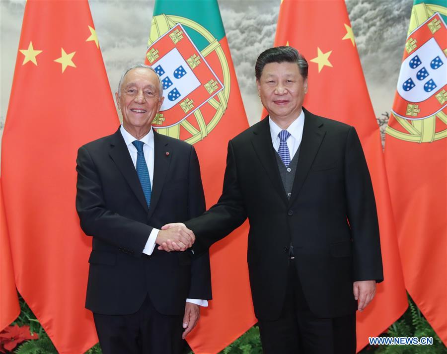 Xi Jinping s'entretient avec le président portugais