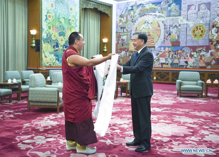 Le plus haut conseiller politique chinois rencontre le 11e panchen-lama