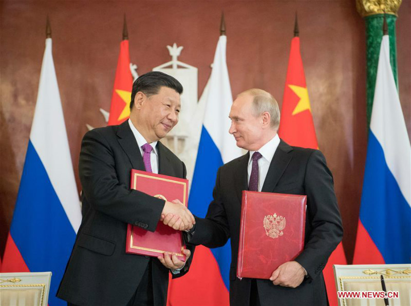 La Chine et la Russie conviennent d'élever leurs relations au niveau d'un partenariat de coordination stratégique global pour une nouvelle ère