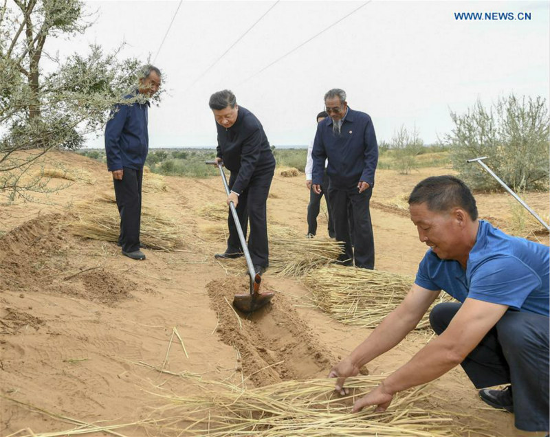 Xi Jinping inspecte un village et une zone de reboisement dans le nord-ouest de la Chine