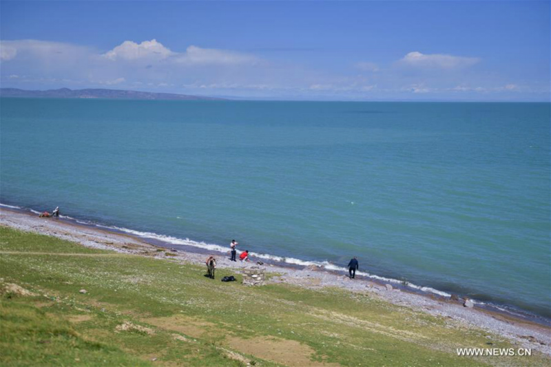 Chine: paysage du lac Qinghai