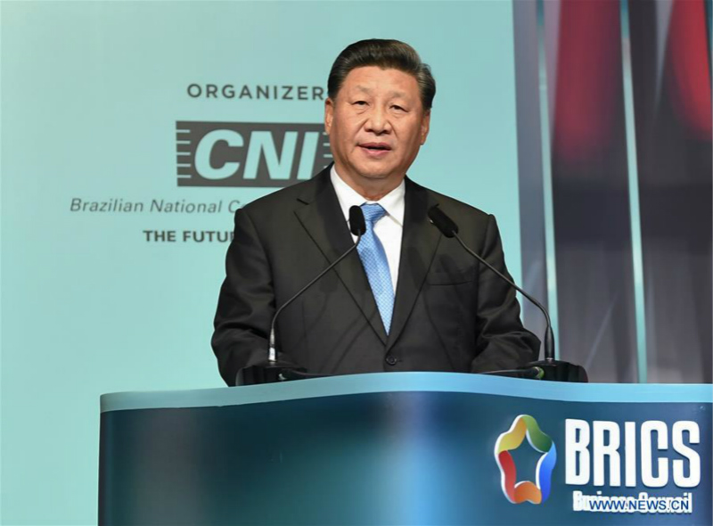 Le président chinois appelle les milieux d'affaires à participer activement à la coopération économique des BRICS