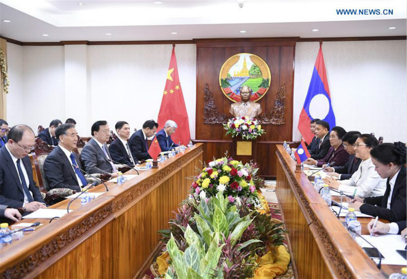 Le plus haut conseiller politique chinois au Laos pour promouvoir les relations et la coopération bilatérales