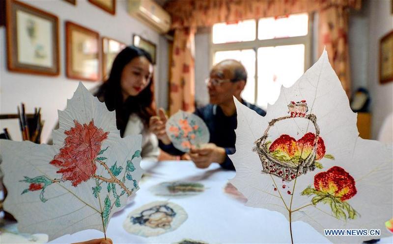 La peinture sur nervures foliaires, un patrimoine culturel immatériel de Handan