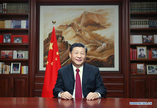 Le président Xi Jinping prononce son discours du Nouvel An 2020