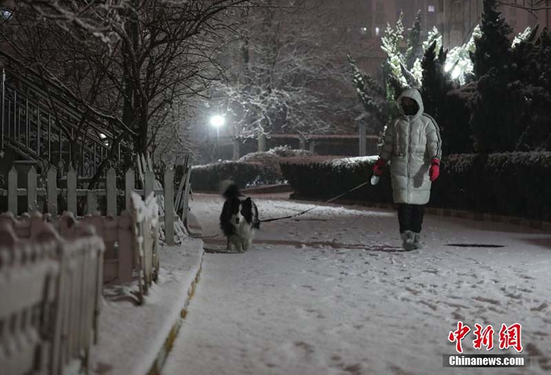 Beijing : premières chutes de neige de l'année 2020