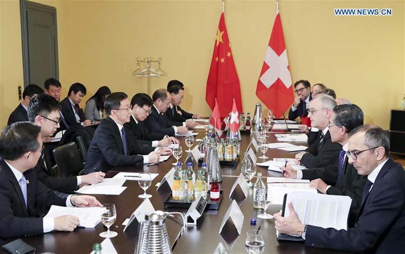 Un vice-Premier ministre chinois en visite en Suisse