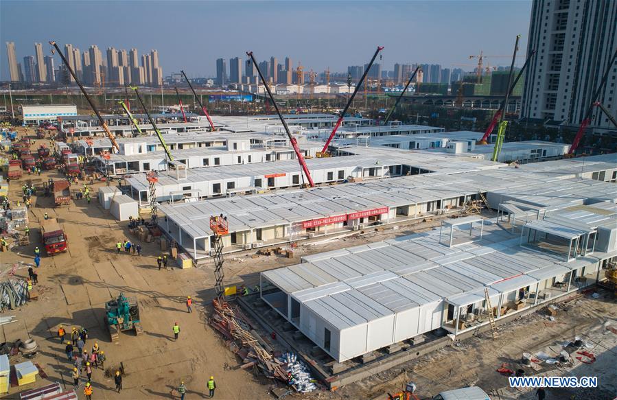 Chantier de construction de l'H?pital Leishenshan