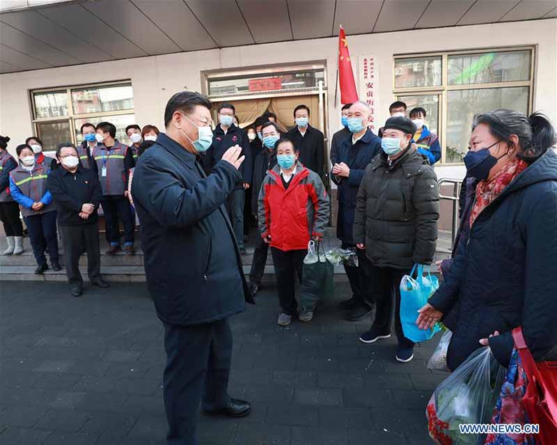 Xi Jinping inspecte le travail de prévention et de contr?le du nouveau coronavirus à Beijing