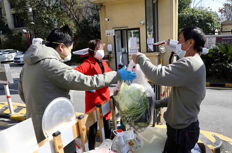 La livraison sans contact déployée dans les communautés de Wuhan