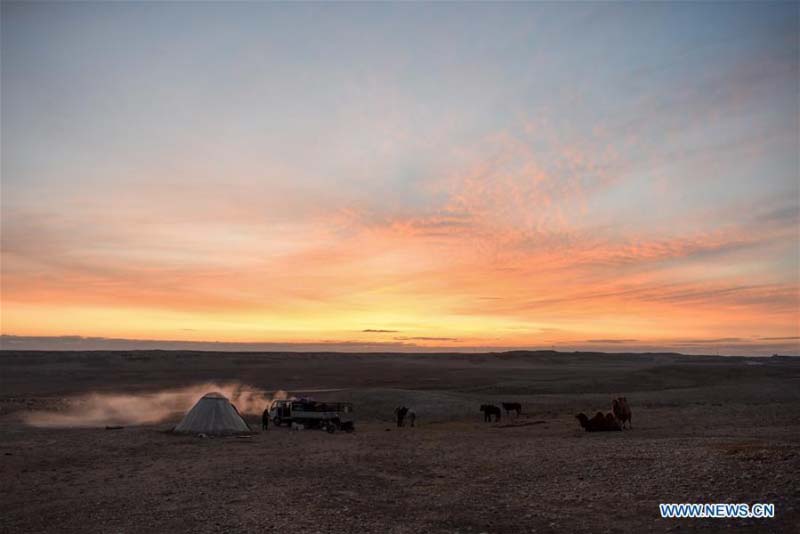 Avec l'arrivée du printemps, les bergers du Xinjiang transfèrent le bétail dans les paturages de printemps