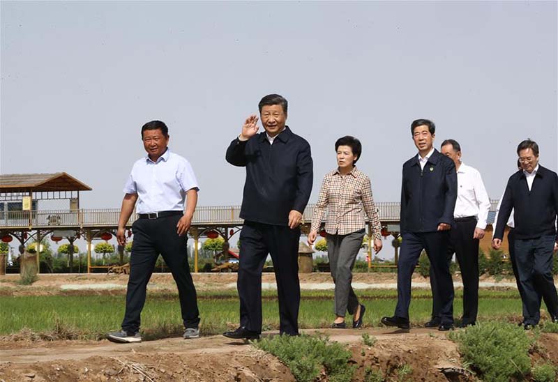 Xi Jinping en inspection à Yinchuan, dans le Ningxia (nord-ouest)