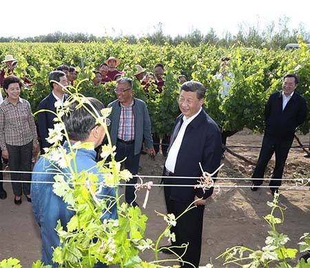 Xi Jinping en inspection à Yinchuan, dans le Ningxia (nord-ouest)