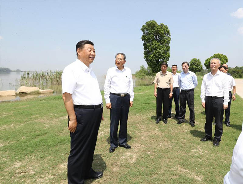 Xi Jinping inspecte un parc écologique et une aciérie dans l'Anhui