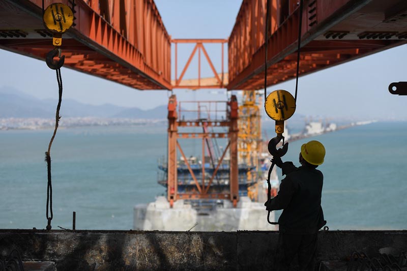 La construction du chemin de fer à grande vitesse transocéanique Fuzhou-Xiamen se poursuit