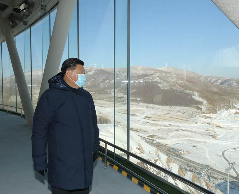 Xi Jinping inspecte les sites de compétition de Zhangjiakou de Beijing 2022