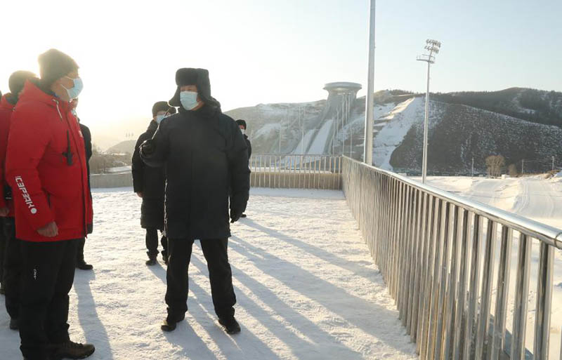 Xi Jinping inspecte les sites de compétition de Zhangjiakou de Beijing 2022