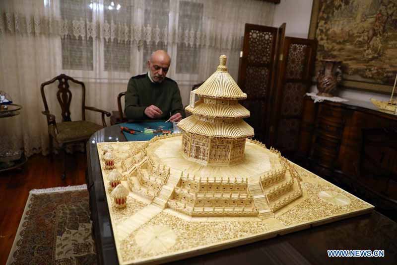 Un Egyptien reproduit le Temple du Ciel de Beijing avec 22 000 allumettes