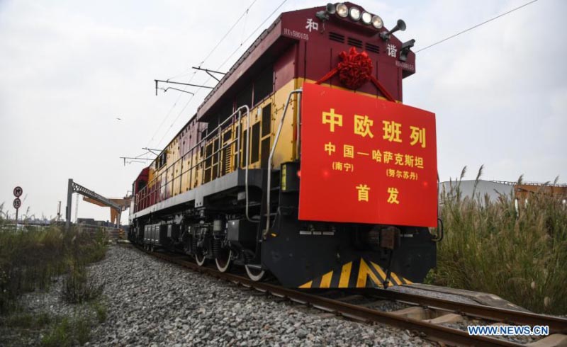 Ouverture d'une nouvelle ligne ferroviaire de fret entre le Guangxi et le Kazakhstan