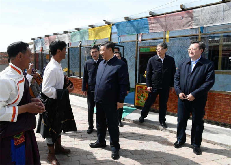 Xi Jinping inspecte le district de Gangcha au Qinghai