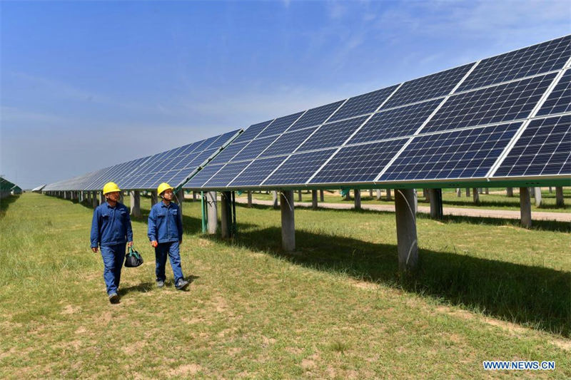 Chine : centrale photovolta?que à Datong au Shanxi