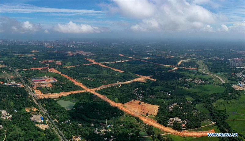 La Cité aérospatiale internationale de Wenchang en construction