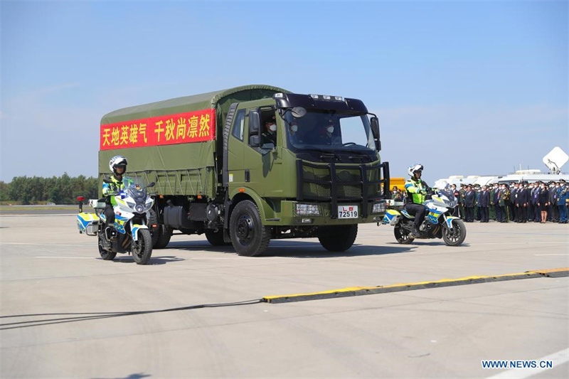 Retour des dépouilles de 109 soldats chinois tués pendant la guerre de Corée