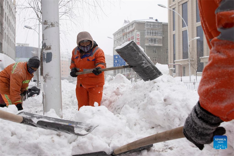 Chine : des vagues de blizzard frappent le Heilongjiang