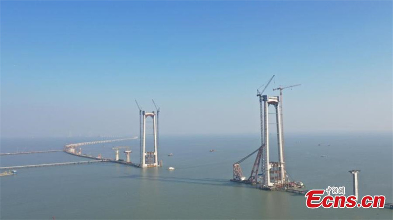 Guangdong : la construction du pont Shenzhen-Zhongshan se poursuit