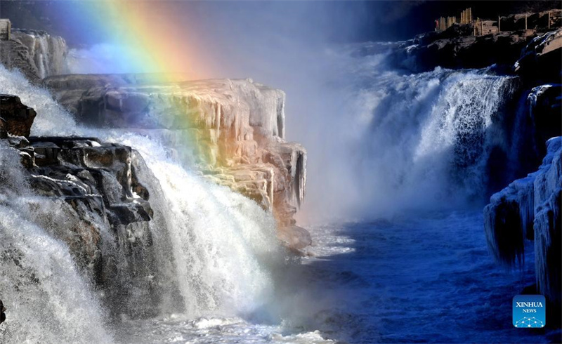 En photos : paysages d'hiver de la cascade de Hukou sur le fleuve Jaune