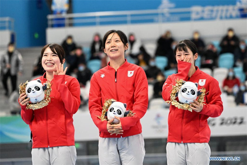 (BEIJING 2022) Les Canadiennes médaillées d'or de la poursuite par équipes en patinage de vitesse