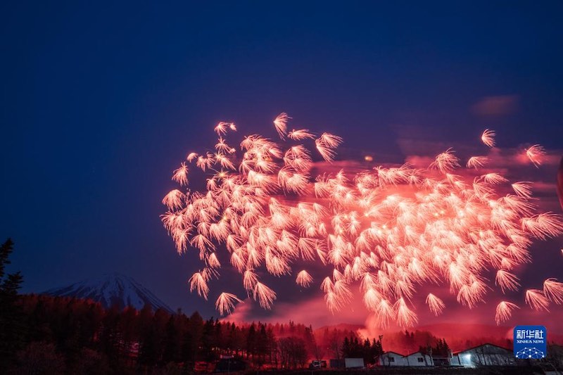 Le Festival du feu d'artifice de la préfecture de Yamanashi, au Japon