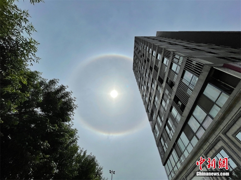 Un halo solaire observé dans le ciel de Beijing