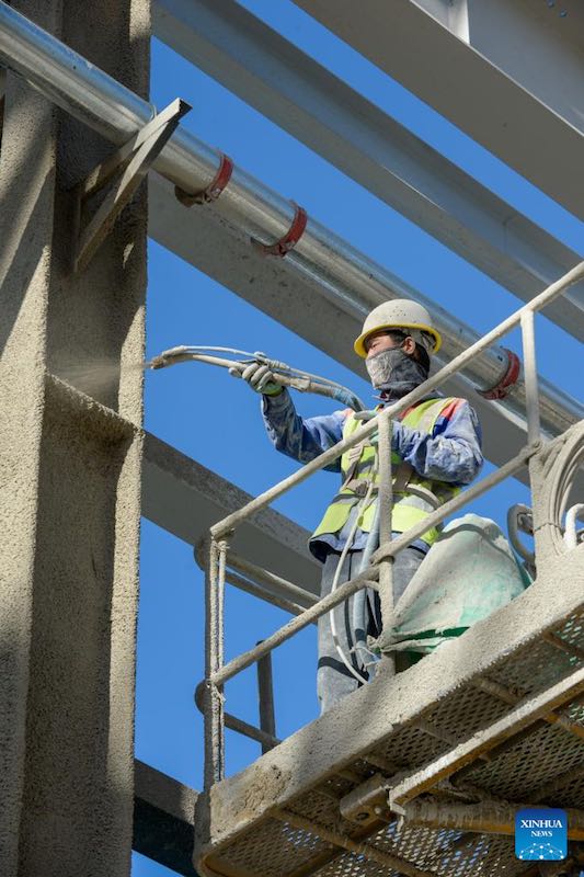 Xinjiang ：La construction des projets d'infrastructure dans la zone pilote clé de Tacheng