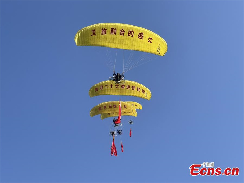 Le Carnaval de l'aviation de Wuhai organise un ? Nadam dans le ciel ? en Mongolie intérieure