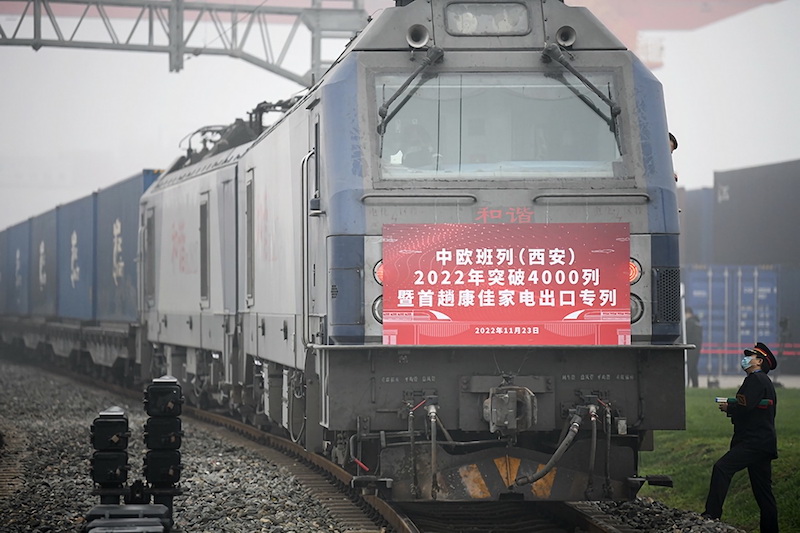 Plus de 4 000 convois ferroviaires ont circulé à partir du Shaanxi sur les lignes de fret Chine-Europe en 2022