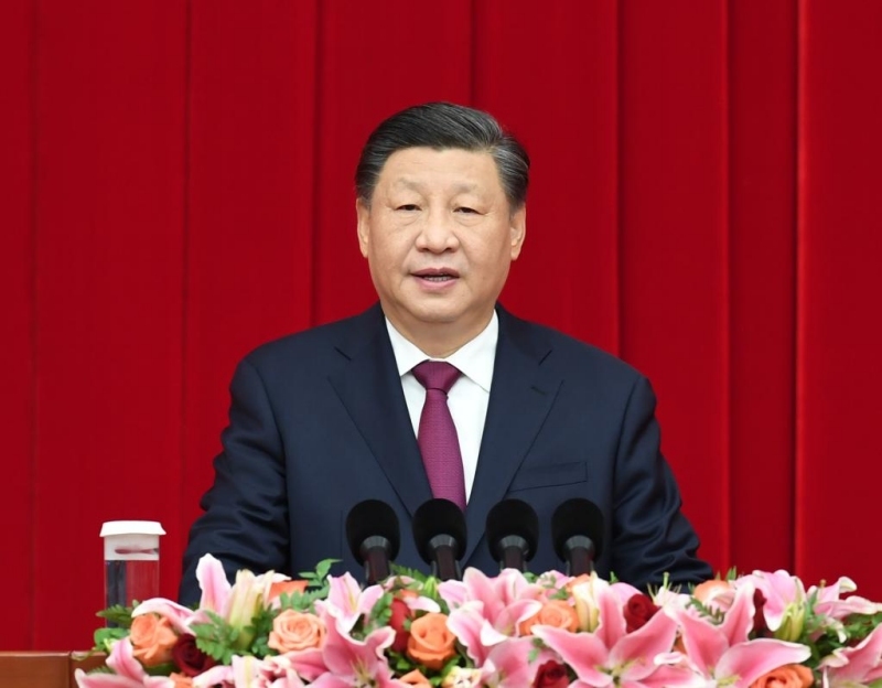 Xi Jinping prononce un discours lors du rassemblement du Nouvel An 2023 organisé par l'organe consultatif politique suprême du pays