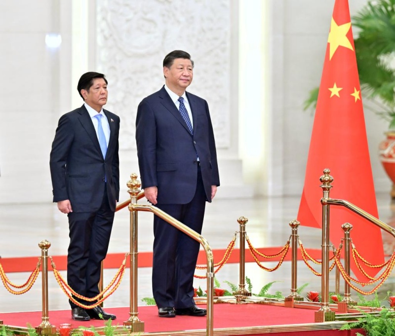 Le président chinois s'entretient avec le président philippin