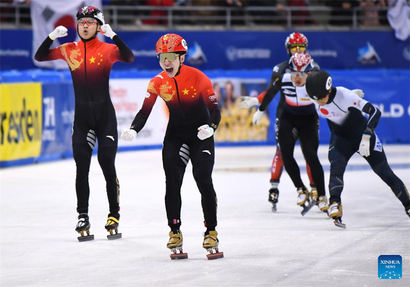 La Chine remporte 2 médailles d'or lors de la Coupe du monde de patinage de vitesse sur courte piste de l'ISU